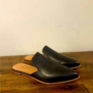 Madewell Women's The Gemma Mule in Leather Size 7.5 Black Slip On